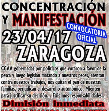 Cartel manifestación Zaragoza
