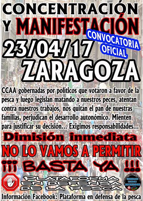 Cartel manifestación Zaragoza