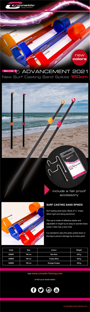 Cinnetic Newsletter - News Preview 2021: SURF CASTING SAND SPIKE